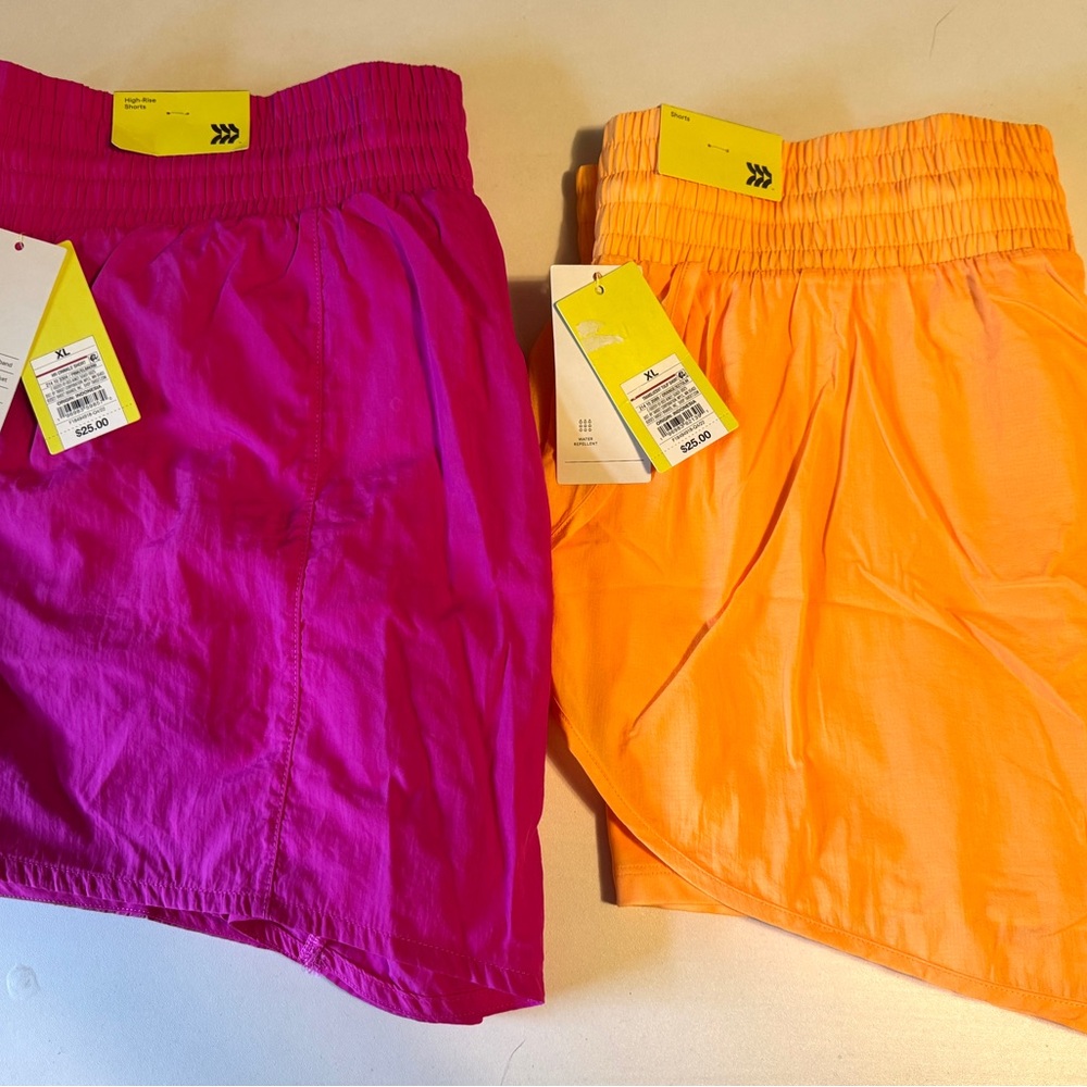 All in Motion Women's Shorts - Pink and Orange